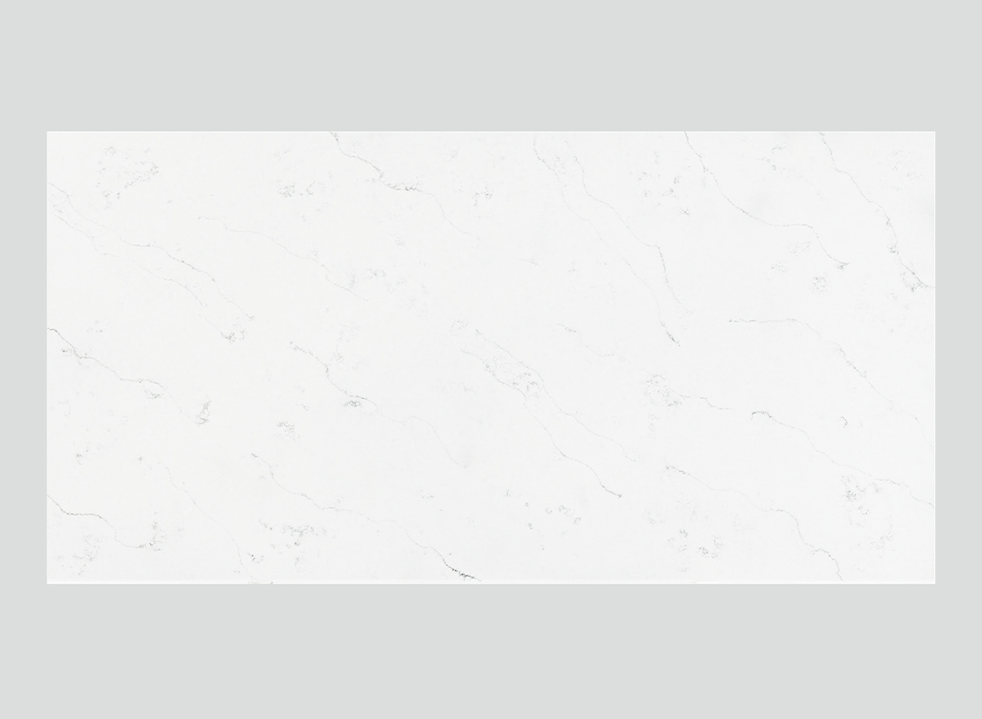 Classical Carrara White Quartz Slab HF-116 | Premium White Quartz Stone for Elegant and Durable Countertops - Image 2