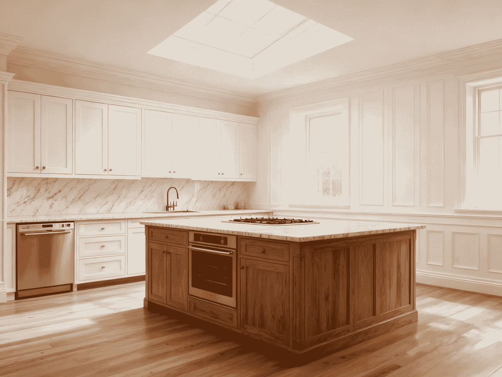 a project of customed kitchen countertop in intalian style made by our calacatta gold