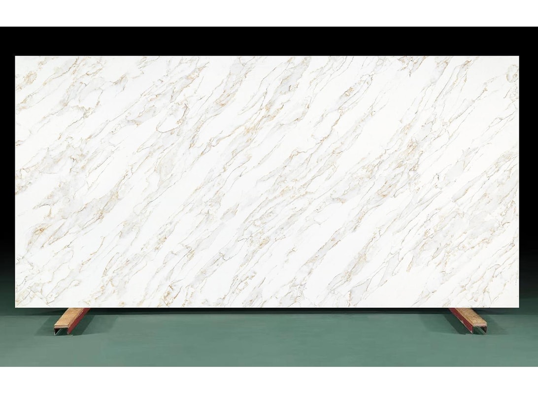 3200*1600cm calacatta gold quartz slab photo