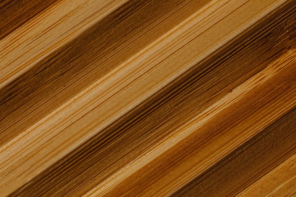 Detailed close-up of brown wood texture highlighting its natural patterns.