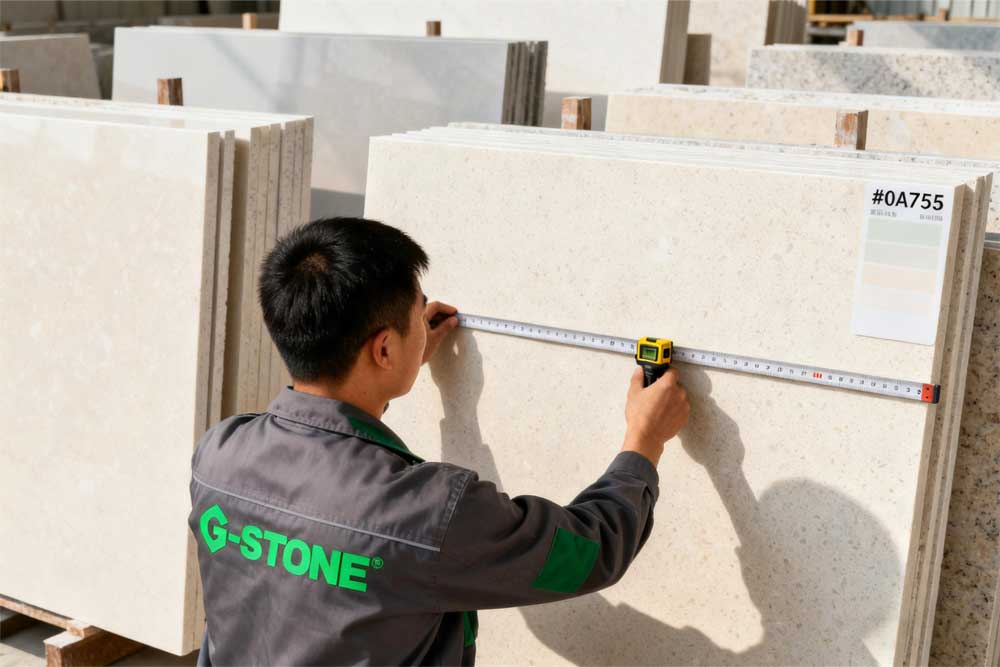 custom the size of quarts slab